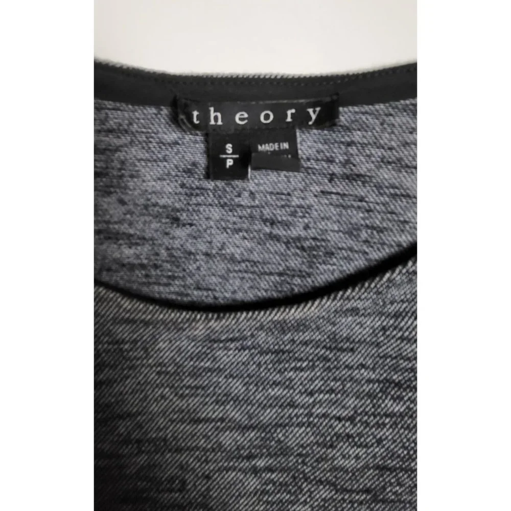 Theory Black Gray Sleeveless Pockets Tank Top Size Small
